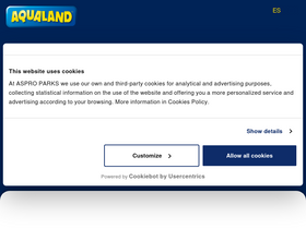 'aqualand.es' screenshot