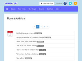 'hymnal.net' screenshot