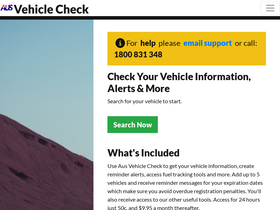 'ausvehiclecheck.com' screenshot