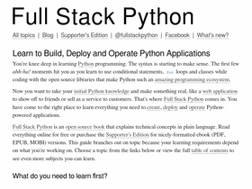'fullstackpython.com' screenshot