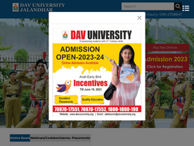 'davuniversity.org' screenshot