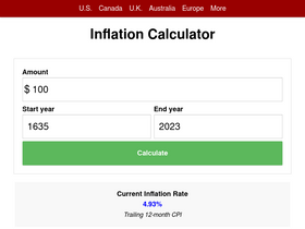 'in2013dollars.com' screenshot