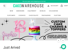 Cake Warehouse website screenshot