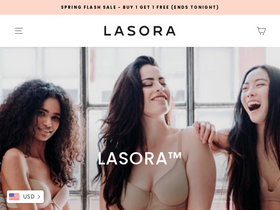 Lasoraofficial website screenshot