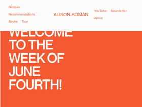 'alisoneroman.com' screenshot