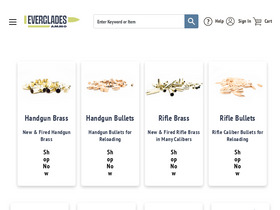 'evergladesammo.com' screenshot