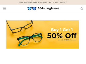 10dollarglasses.com homepage screenshot