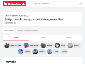 'dokostola.sk' screenshot
