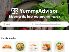 'yummyadvisor.ph' screenshot