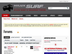 'hiluxsurf.co.uk' screenshot