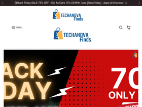 TechanovaFinds homepage screenshot