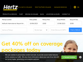 'hertz.is' screenshot