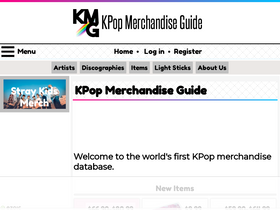 'kpopmerchandiseguide.com' screenshot