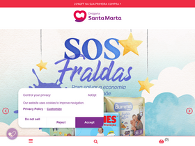 'drogariasantamarta.com.br' screenshot