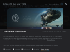 'robertsspaceindustries.com' screenshot