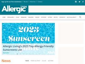 'allergicliving.com' screenshot