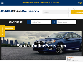'subaruonlineparts.com' screenshot
