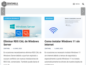'zentinels.net' screenshot