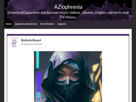 'aziophrenia.com' screenshot