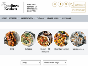 'uitpaulineskeuken.nl' screenshot