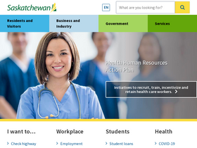 'saskatchewan.ca' screenshot