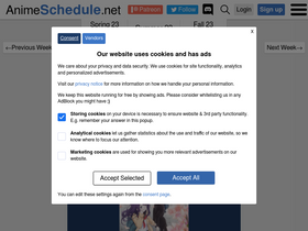 'animeschedule.net' screenshot