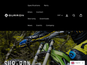 Sur-Ron E-Bikes homepage screenshot