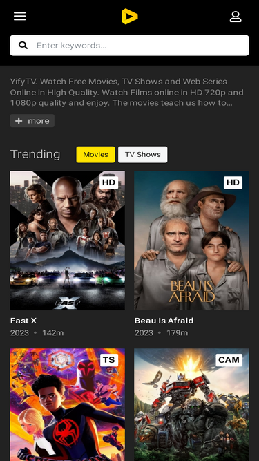 Yify tv best sale series app