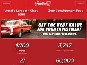 'gatewayclassiccars.com' screenshot