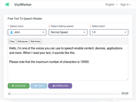 'voxworker.com' screenshot