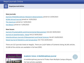 'nepjol.info' screenshot