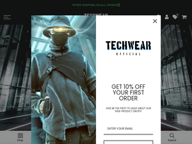 techwearofficial.com website screenshot