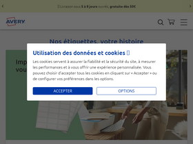 'avery.fr' screenshot