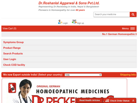 'reckeweg-india.com' screenshot