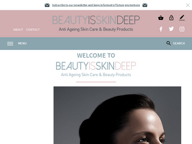 Beautyisskindeep homepage screenshot