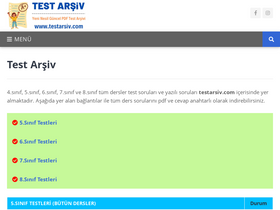 'testarsiv.com' screenshot