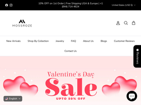 Moss Roze homepage screenshot