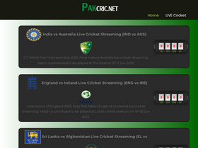 'pakcric.net' screenshot