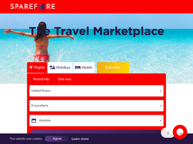 'sparefare.net' screenshot