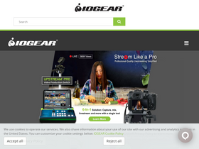 'iogear.com' screenshot