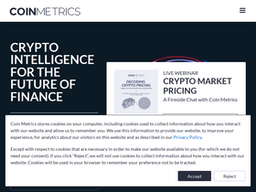 'coinmetrics.io' screenshot