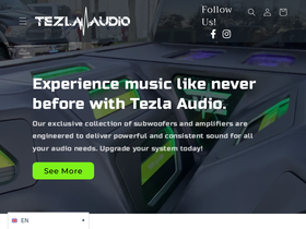 tezlaaudio.com homepage screenshot