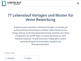 'lebenslaufdesigns.de' screenshot