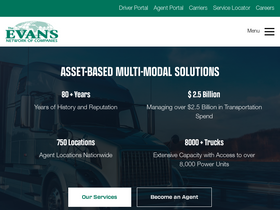 'evansdelivery.com' screenshot