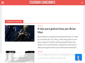 'escribircanciones.com.ar' screenshot