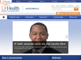 'ufhealthjax.org' screenshot