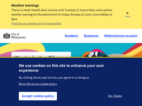 'westminster.gov.uk' screenshot