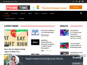 'theprimetime.in' screenshot