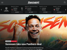 'penrithpanthers.com.au' screenshot