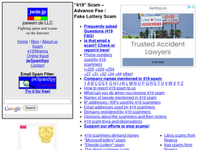 '419scam.org' screenshot